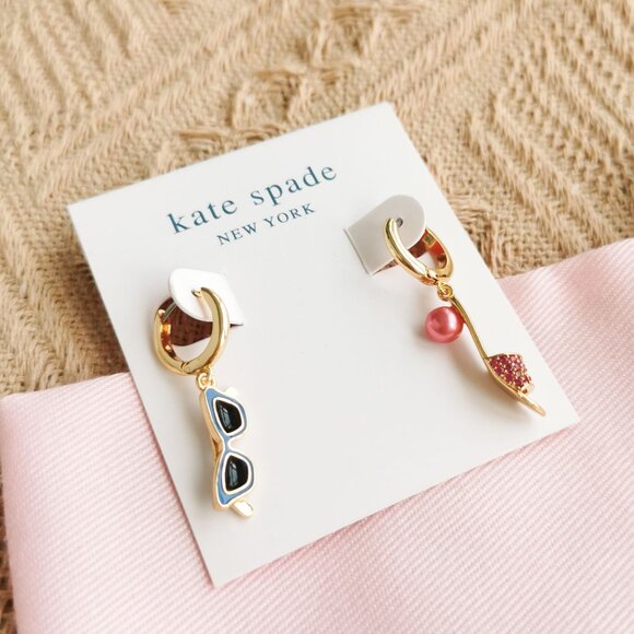 Kate Spade - Sweet Treasures Sunglasses & Sandals Earrings Gold - Picture 2 of 3
